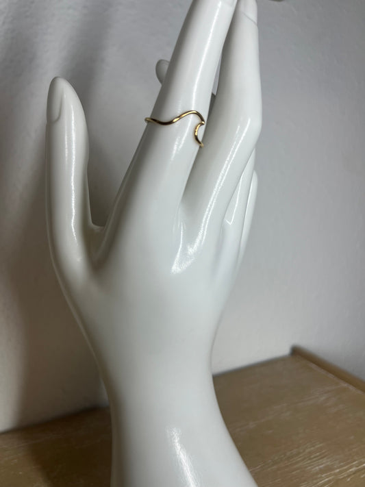 14k gold filled wave ring